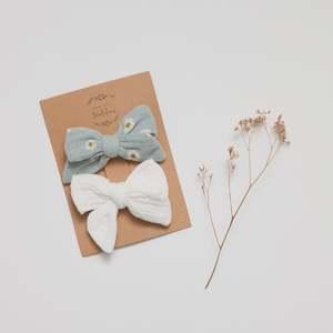 Over The Dandelions | Hair Clips Bows | Set of 2