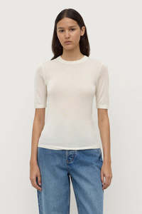 Assembly Label | Mina Silk Knit Tee | White