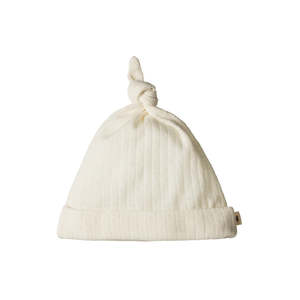 All Brands: Nature Baby | Pointelle Merino Knotted Beanie | Natural