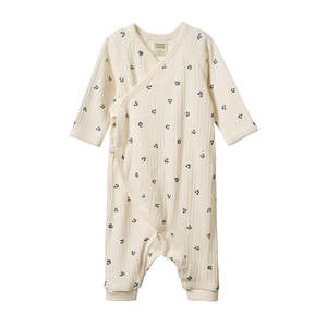 All Brands: Nature Baby | Pointelle Kimono Stretch & Grow | Winter Berry
