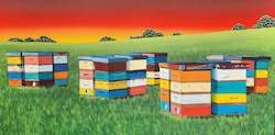 Original For Sale: Sunset Beehives