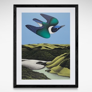 Te Papa Fine Art Prints: Swoop of the Kōtare, Wainamu, Print