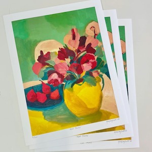 Georgina Hoby Scutt: Red Pears, Limited Edition Print
