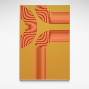 Open Edition: Orange Stripes, Box-Framed Print