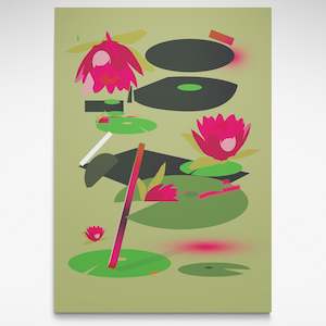 Chimp: Growth (lilypad), Limited Edition A2 Print