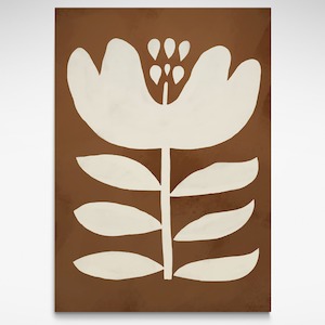 Large Brown Flower, Print