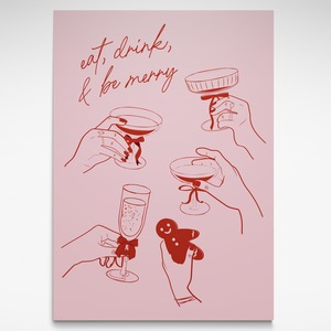 Open Edition: Christmas Drinks (Pink Edition), Print
