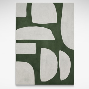 Open Edition: Modern Abstract Forest Green Print