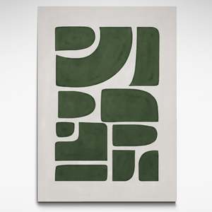 Open Edition: Dark Green Abstract Print