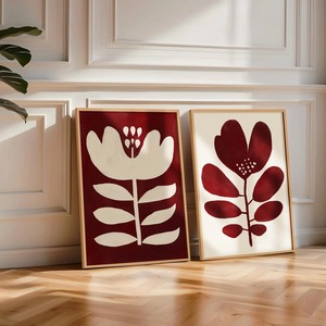 Oversized Dark Red Leaf, Print