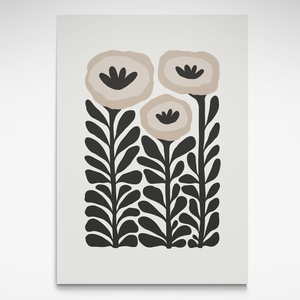 Open Edition: Black and White Poppy, Print