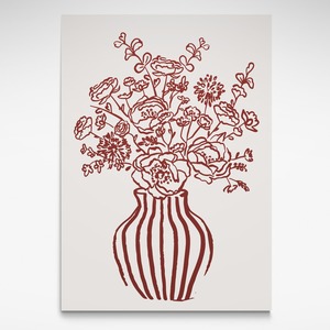 Burgundy Flower, Print