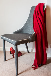 Products: Loom Room - Merino Shawl - Spanish Red