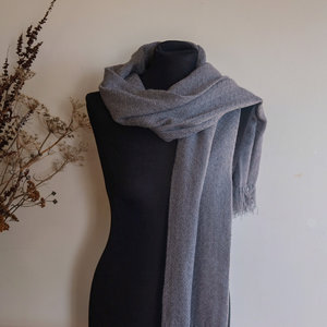 Loom Room - Coat Scarf Possum/ Cashmere/ Silk blend - Steel
