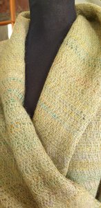 Products: NEW Long Perino/Hand Dyed and Spun Shawl - Forest Fern