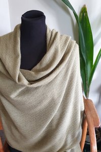 Products: NEW Long Perino shawl - Fern (Soft khaki-green)
