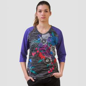 Women's Send It 3/4 Sleeve High Speed Purple Paradise
