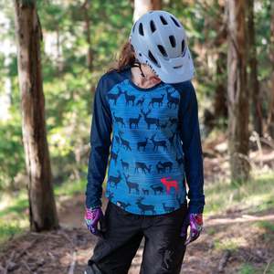 Women's Send It L/S Wild Blue Crew