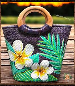 Handbags Purses: LUNA Handpainted Open Tote Handbag