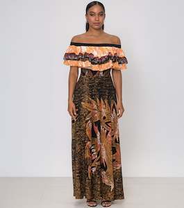 Made By Lorianas: SUNSET TROPICANA RUFFLE DRESS