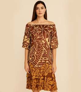 Taupou Dresses: COCO LEAF MAXI DRESS