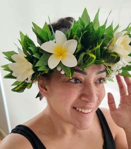 Island Grace Flower Crown/Haku Lei/ Pale