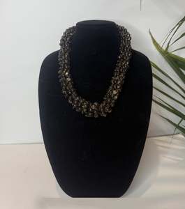 Women's Black Shell Necklace