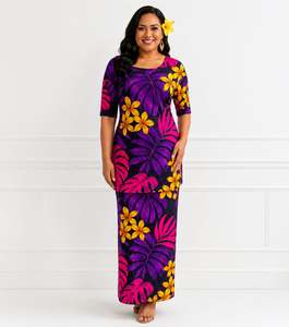 Taupou Dresses: ROYAL TROPICS PULETASI