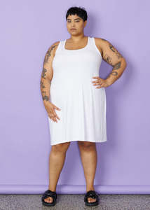 A-Line Midi Slip - White