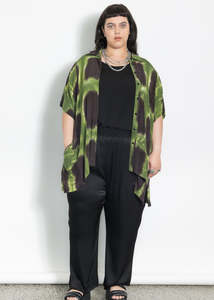 Outlet - Mara Shirt  - Green Squares