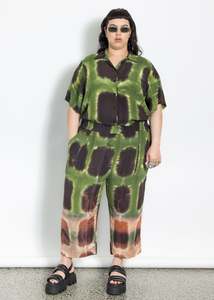 Xl: Outlet - Desert Pant - Rust and Green Squares