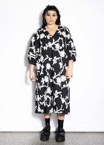 Dresses 1: Ronnie Dress - Black&Cream Appliqué