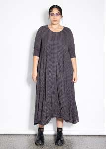 Last Ones 1: Last One Size M - Riley Dress - Navy Choc Dotti