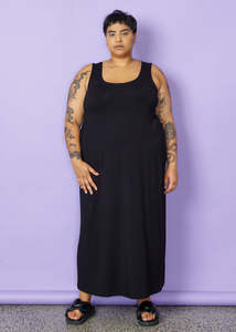 A-Line Maxi Slip - Black