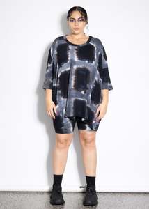 Black: Milo Top - Grey Squares