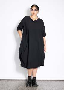 1: Delaney Dress - Black Seersucker