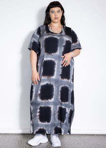 Size S: Master Dress - Grey Squares