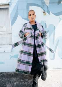 Jackets Coats: Captain's Coat - Lilac Check