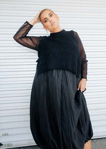 Lani Vest - Black Fluffy