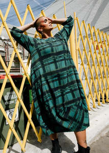 Elsey Dress - Liquorice Check