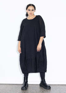 Elsey Dress - Seersucker Black