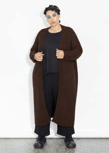 Knitwear: Cici Cardi - Brown