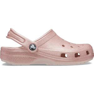 crocs: CROCS KIDS CLASSIC GLITTER CLOG - QUARTZ