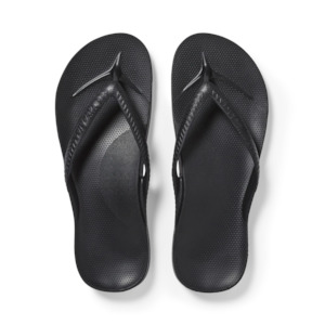 archies: ARCHIES ARCH SUPPORT JANDALS - BLACK