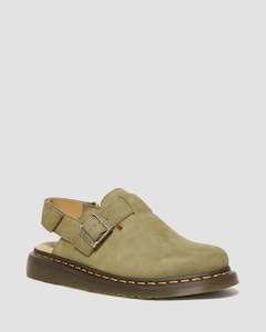 Womens Boots Shoes: DR MARTENS JORGE II TUMBLED NUBUCK - MUTED OLIVE