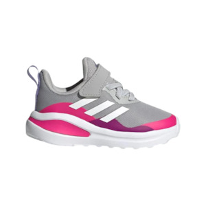 ADIDAS INFANT FORTARUN ELASTIC - Grey Two / Cloud White / Shock Pink