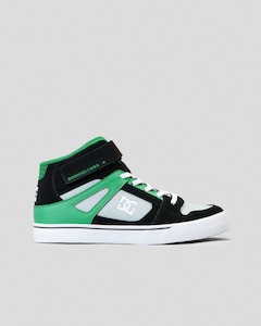 DC YOUTH PURE HIGH-TOP EV - BLACK/KELLY GREEN