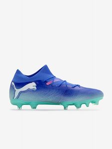 Sports: PUMA FUTURE 7 MATCH FG/AG - BLUEMAZING/WHITE/ELECTRIC PEPPERMINT