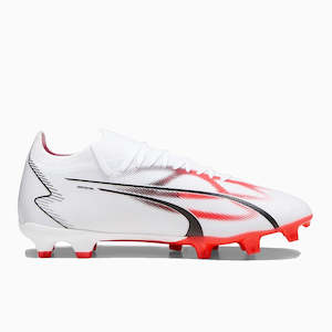PUMA ULTRA MATCH FG/AG - WHITE/BLACK/FIRE ORCHID