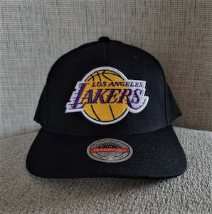 Hats Caps: MITCHELL & NESS LAKERS SNAPBACK - BLACK/YELLOW/PURPLE